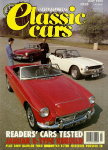 THOROUGHBRED & CLASSIC CARS 1992 JULY - CAPRI 3000E, TR6